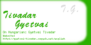 tivadar gyetvai business card